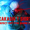 Illustration of Kakashi Hatake in action with glowing Sharingan and lightning aura, promoting
