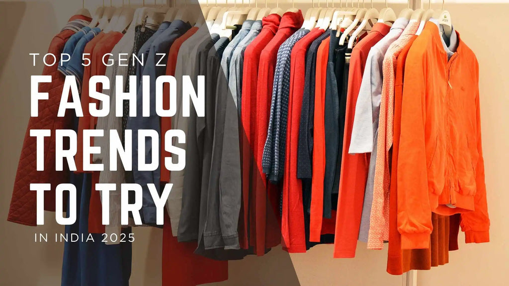 Colorful Gen Z fashion outfits hanging on a rack, showcasing trendy clothing styles for 2025 in India — a perfect inspiration for every modern girl's shopping list.