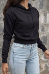 Black Cropped Hoodie