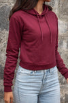 Marron Cropped Hoodie