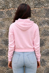 Light pink Cropped Hoodie