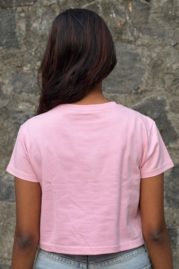 Light Baby Pink Crop Tee