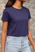Navy Blue Crop Tee