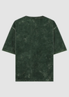 Bottle Green Acid Washed Oversized Tee
