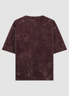 Maroon Acid Washed Oversized Tee