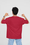 Maroon Men's Oversized T-Shirt