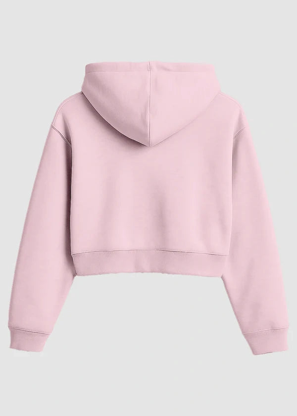 Light pink Cropped Hoodie