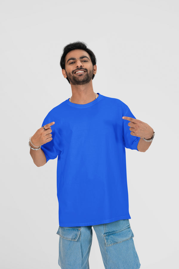 Royal Blue Men's Oversized T-Shirt