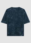 Navy Blue Acid Washed Oversized Tee