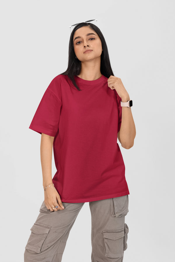 Maroon Women's OversizedT-Shirt