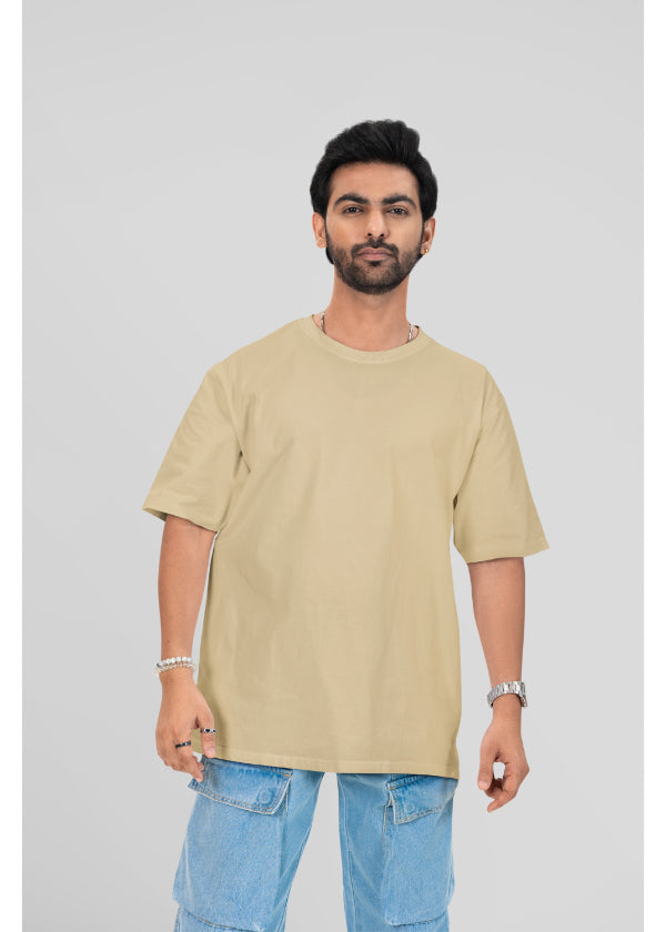 Beige Men's Oversized T-Shirt