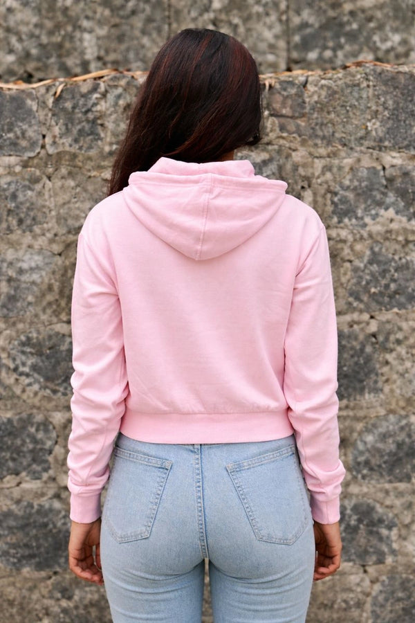 Light pink Cropped Hoodie