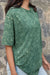 Bottle Green Acid Washed Oversized Tee