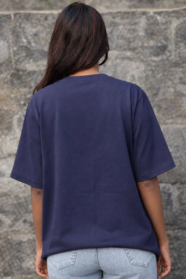 Navy Blue Oversized T-Shirt