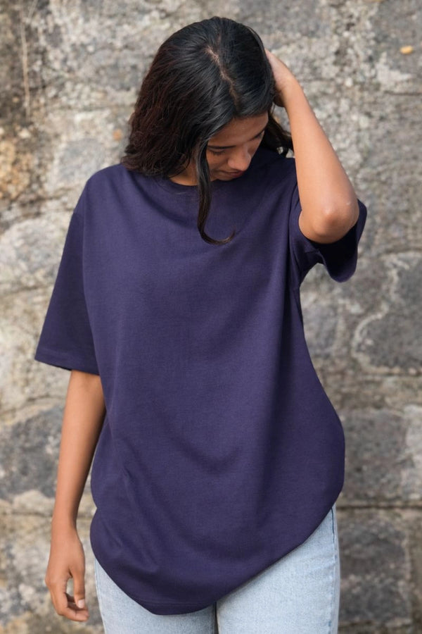 Navy Blue Oversized T-Shirt