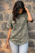 Olive Green Acid Washed Oversized Tee