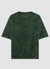 Bottle Green Acid Washed Oversized Tee