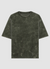 Olive Green Acid Washed Oversized Tee