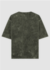 Olive Green Acid Washed Oversized Tee