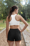 FlexPro Black Athletic Shorts