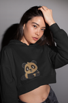 Panda Vibes Cropped Hoodie