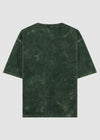 Bottle Green Acid Washed Oversized Tee