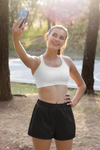 FlexPro Black Athletic Shorts