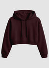 Marron Cropped Hoodie