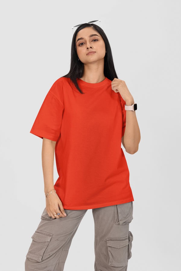 Brick Red Women's OversizedT-Shirt