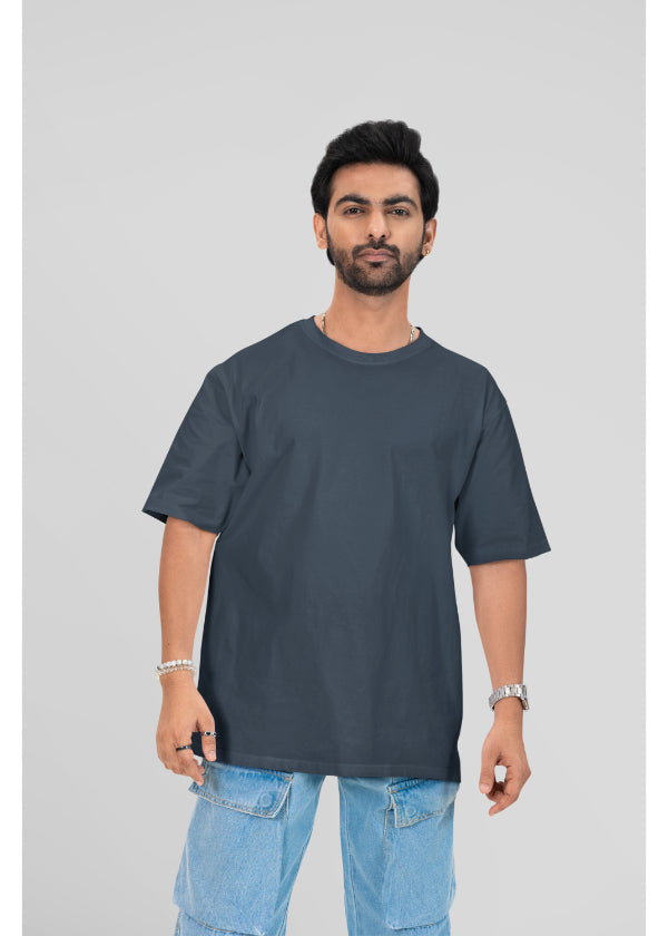Navy Blue Men's Oversized T-Shirt