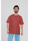 Brick Red Men's Oversized T-Shirt